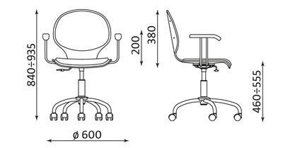 Wymiary krzesła Cafe VI GPT